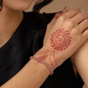 Strawberry Quartz 4 mm Bead Bracelet